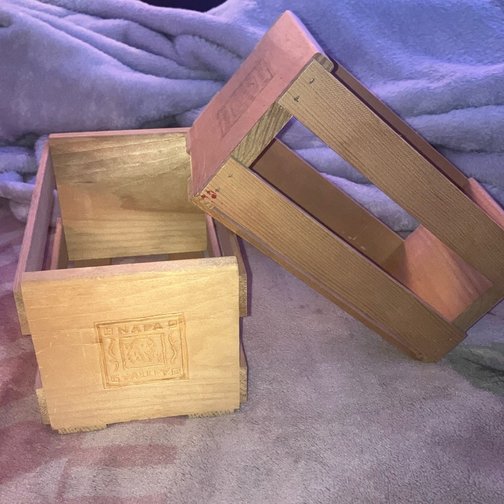 Vintage Sony Tape Napa Valley Wooden Cassette Holder Box